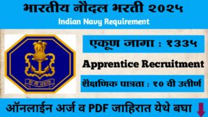 Indian Navy Tradesman Skilled Recruit 2025