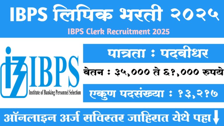 IBPS Clerk Recruitment 2025
