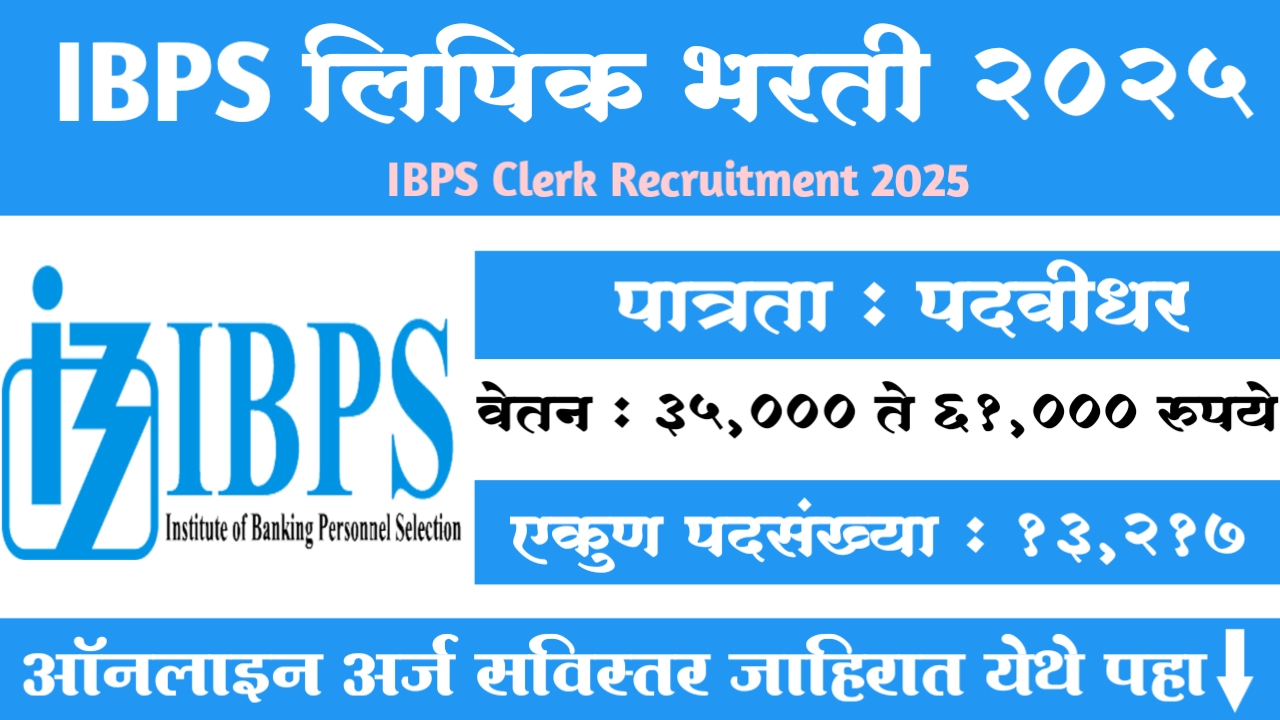 IBPS Clerk Recruitment 2025