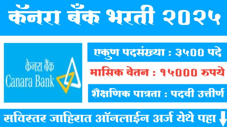 Canara bank Requirement 2025