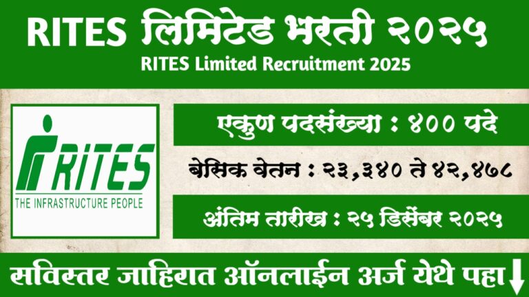 RITES Limited Bharti 2025