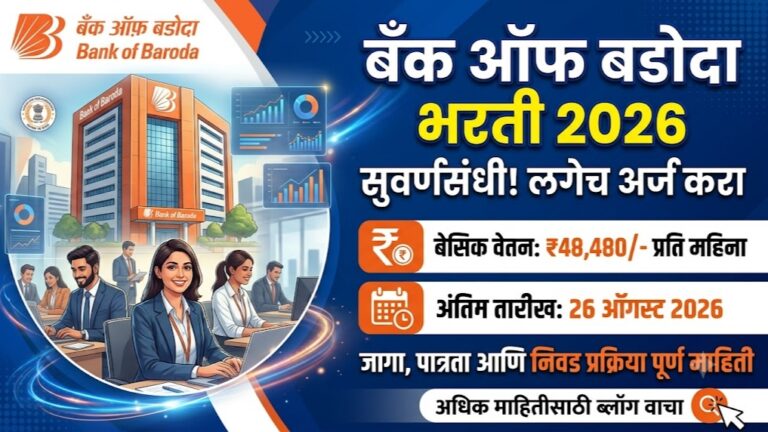 Bank of Baroda Recruitment 2026: 206 स्पेशालिस्ट ऑफिसर पदांची मेगा भरती | बेसिक वेतन 48,480 ते ₹1,20,940 पगार